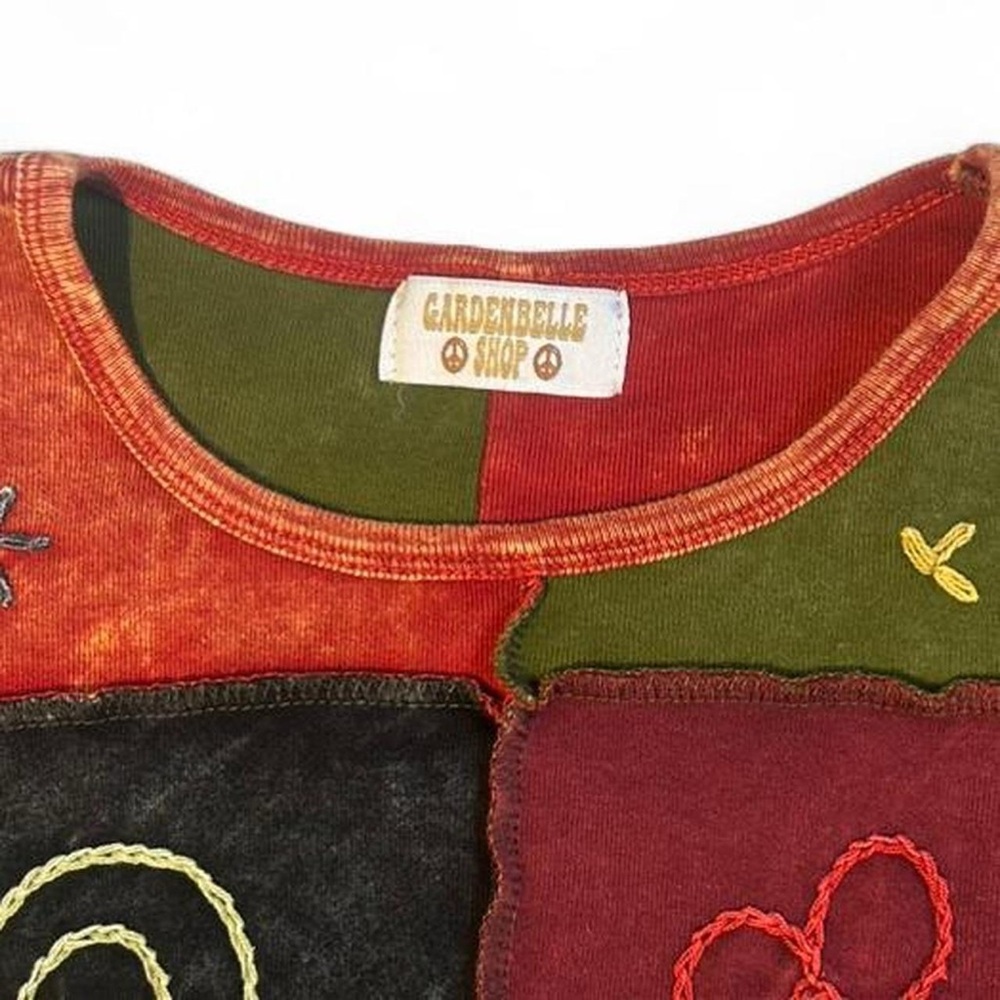 Gardenbelle Shop multicoloured patchwork long sle… - image 3